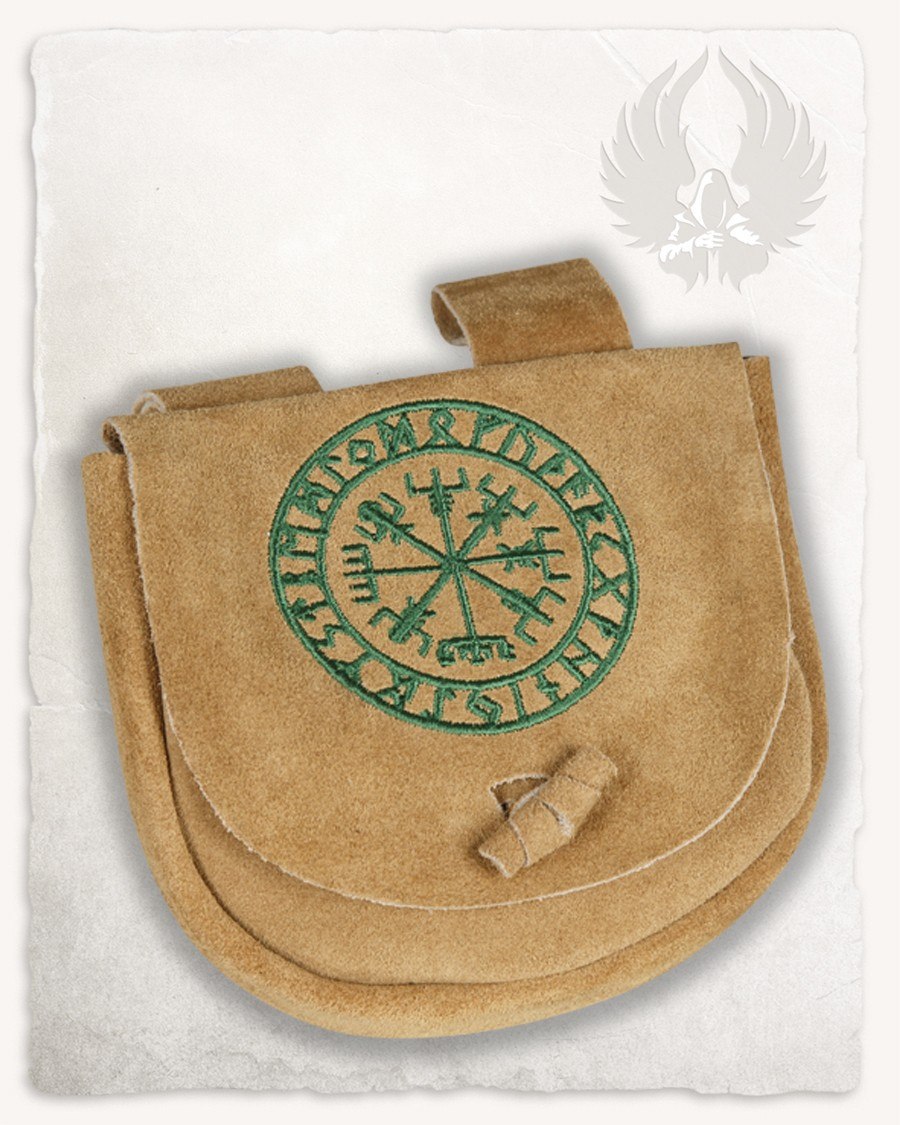 Viking leather waist bag model Ingmar, sand color