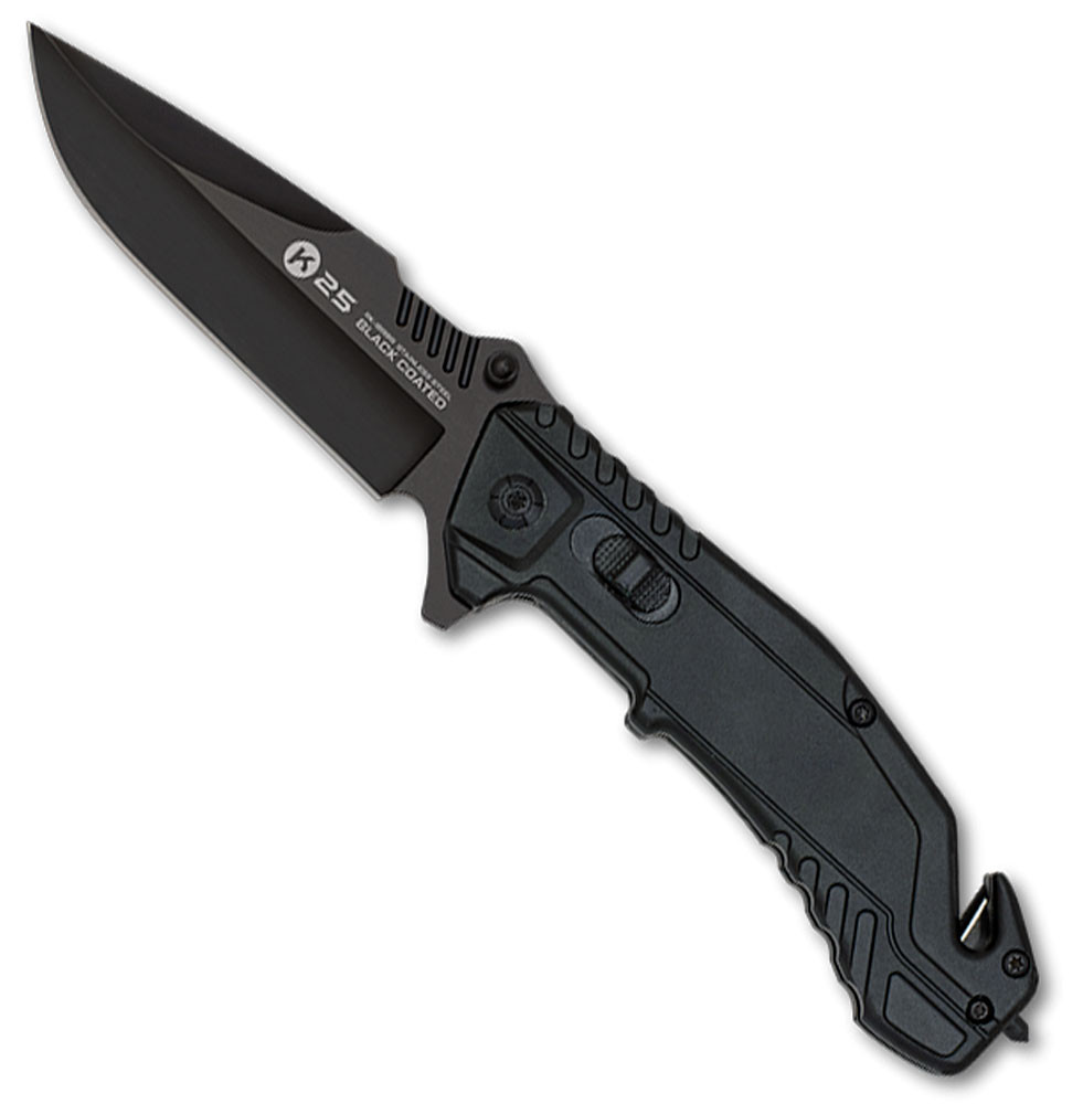 K25 Rescue Tactical Knife with Black Aluminum Handle