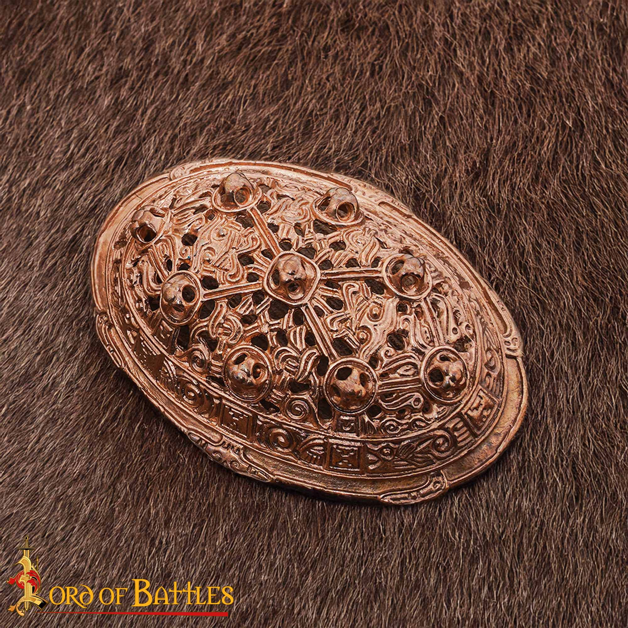 Viking Brooch Oval 9th Century in Bright Bronze