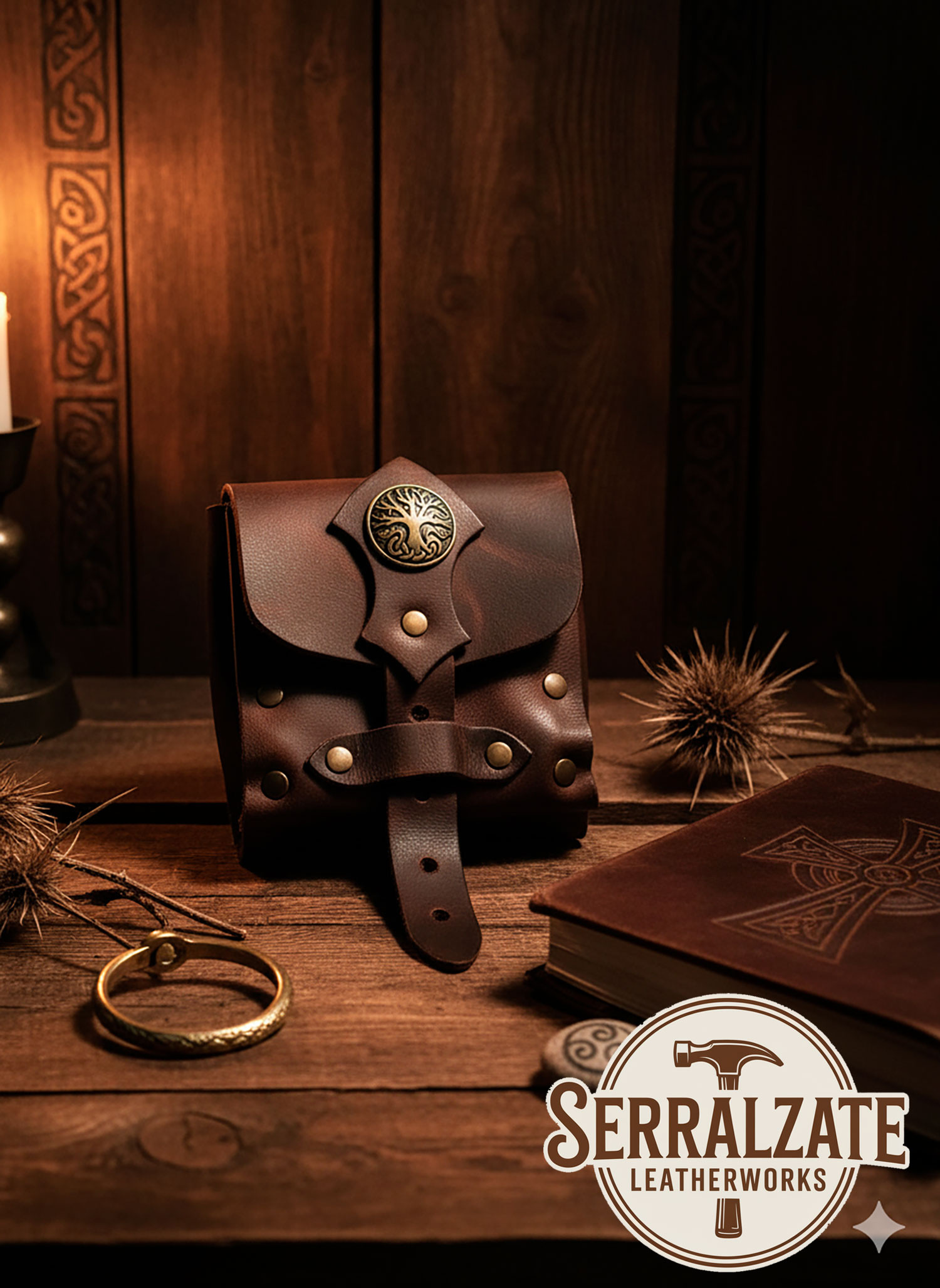 Dark Brown Druid's Pouch