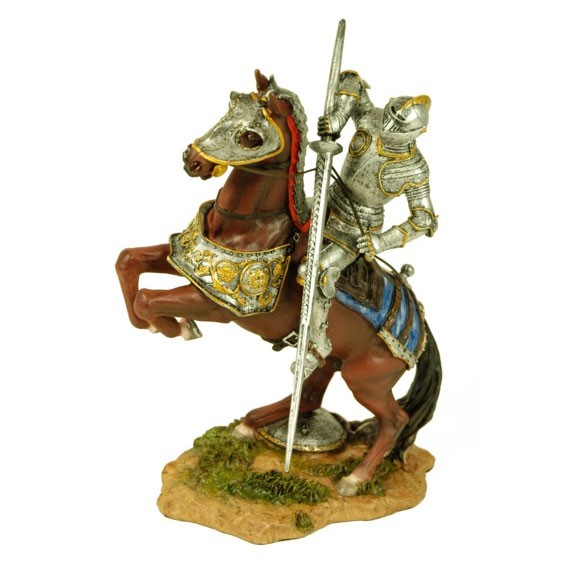 Figure medieval knight painted