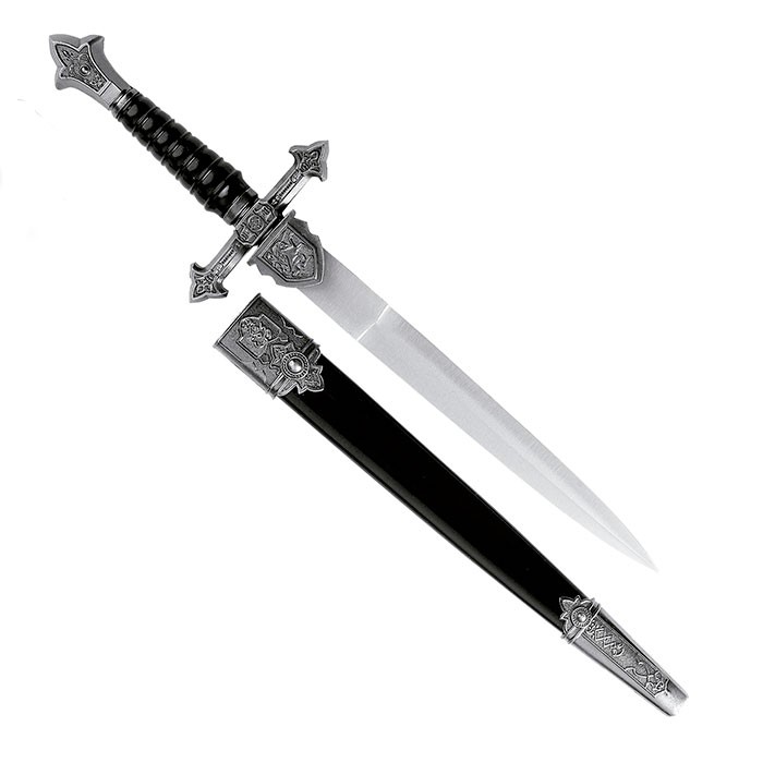 Medieval dagger with scabbard, 35 cms.
