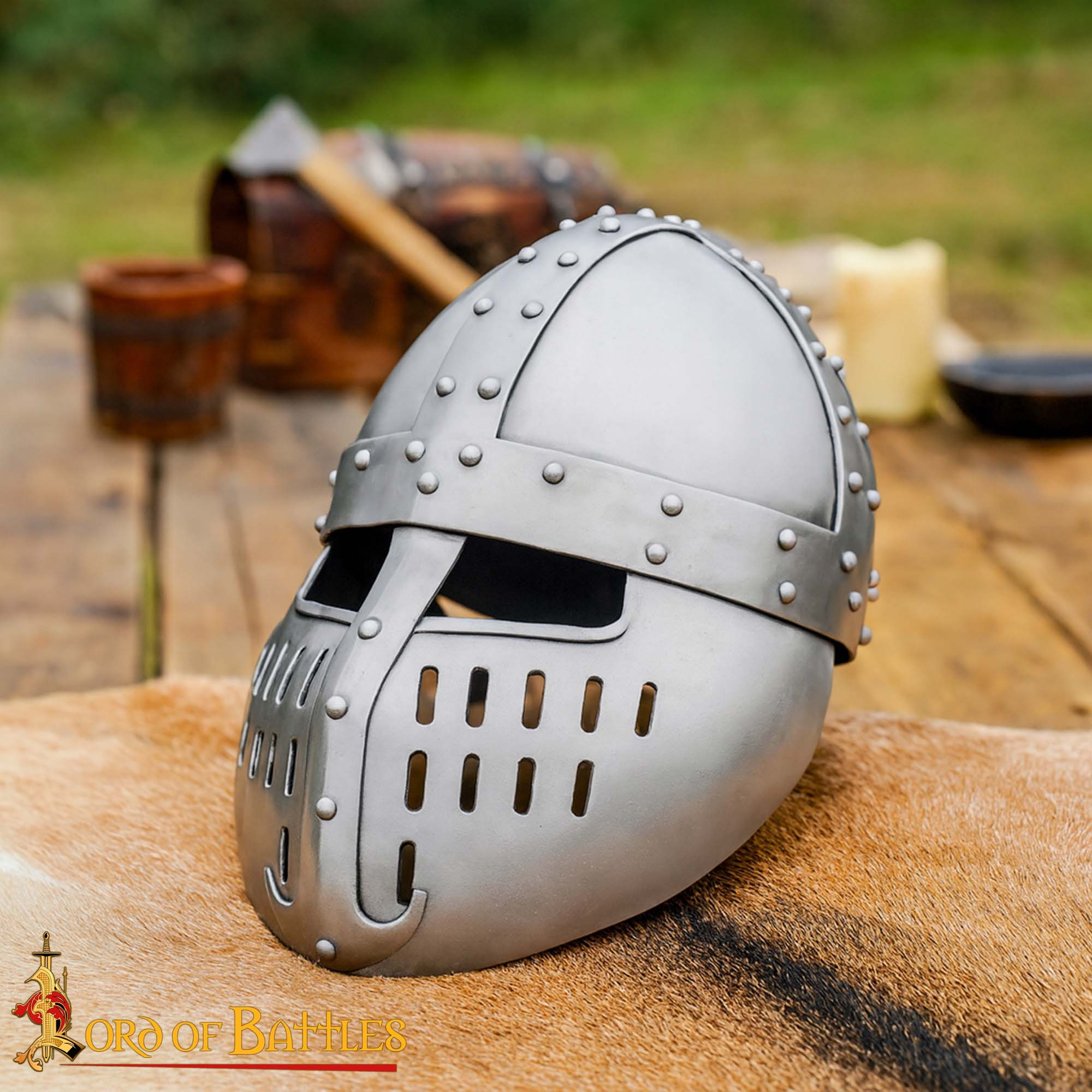 Spangenhelm Knight Helmet Norman, 12th-13th Century (caliber 16)