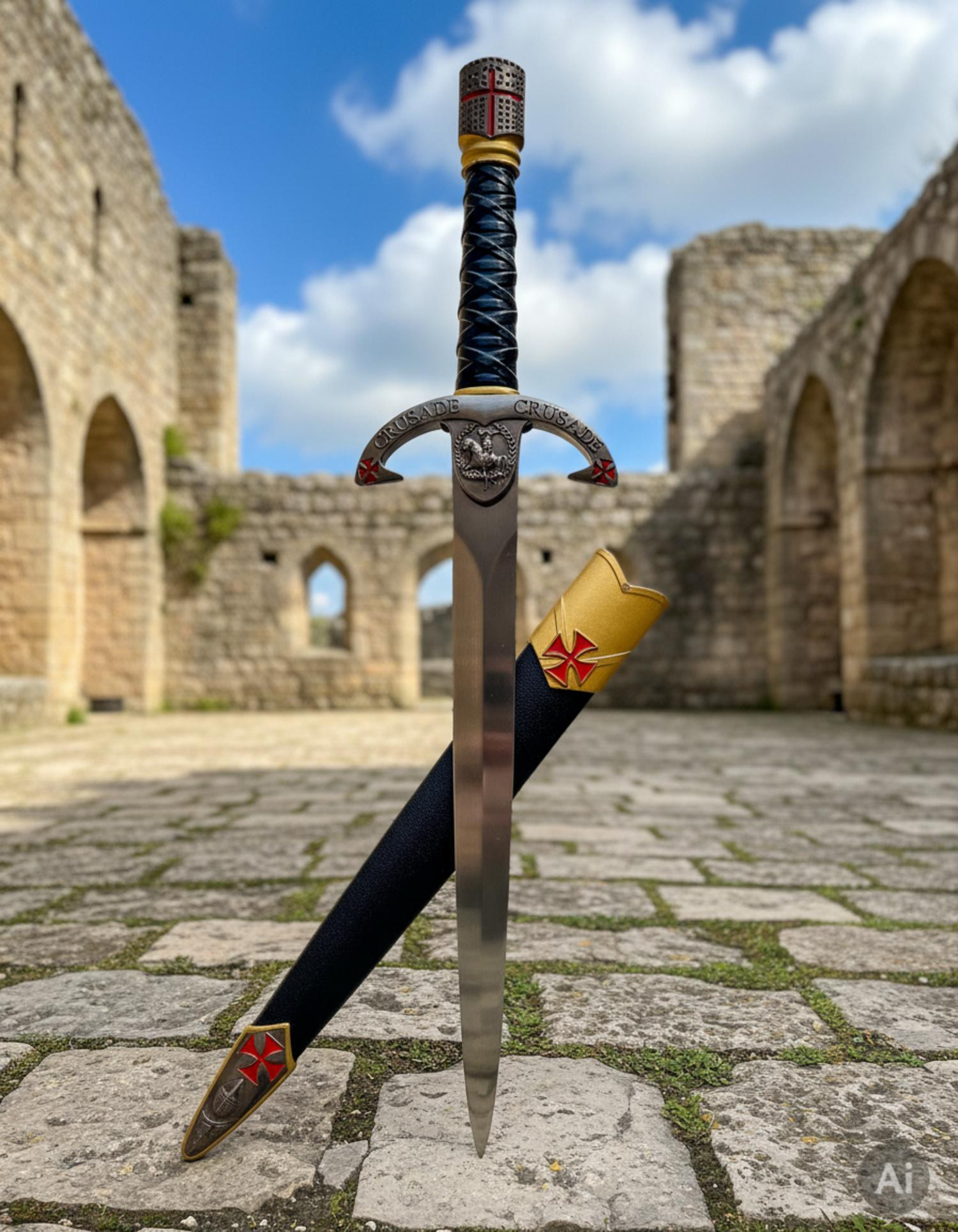 Templar Dagger with Warrior Helmet Pommel, in Two Colors