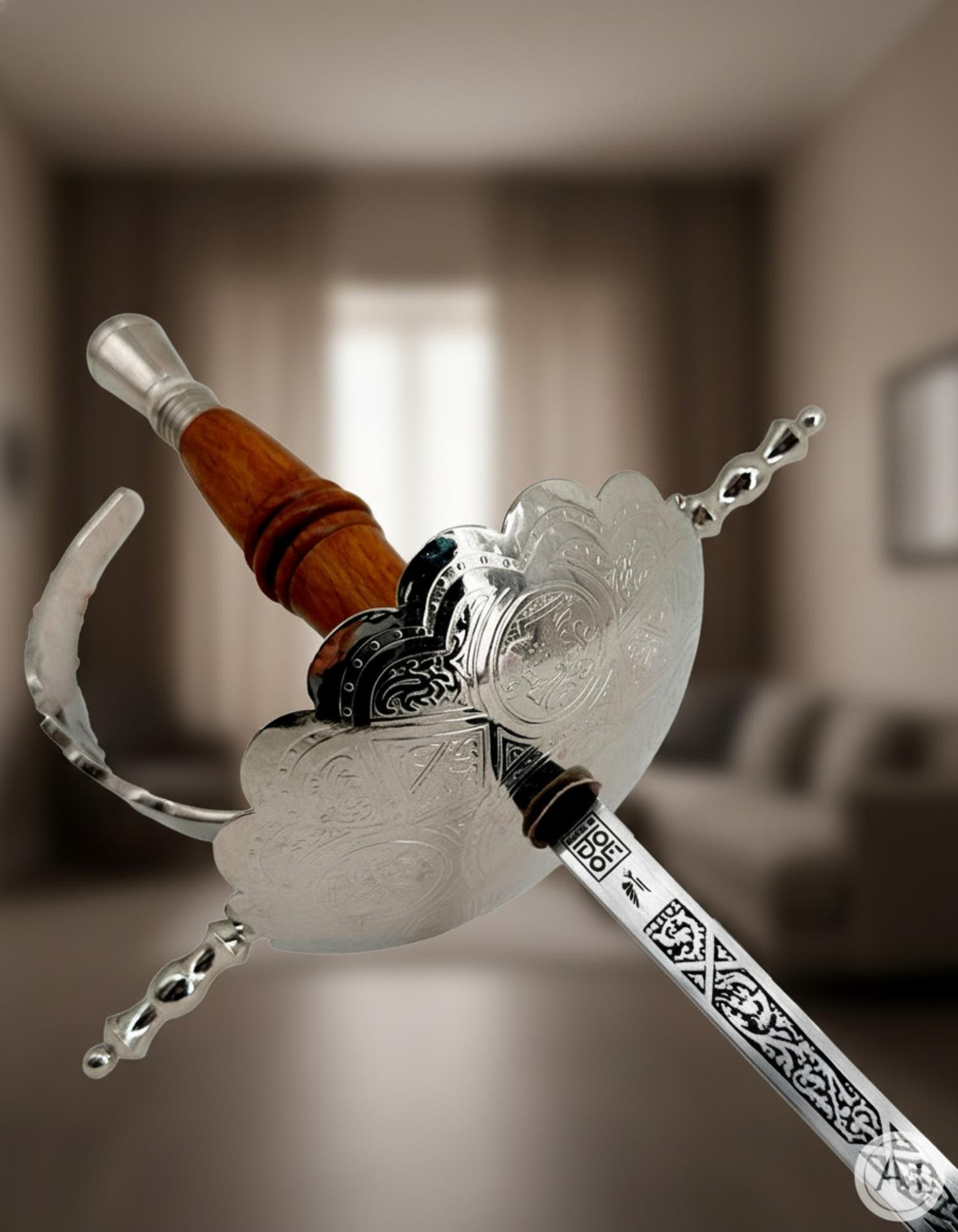 Decorative Colonial Floret, Nickel Plated