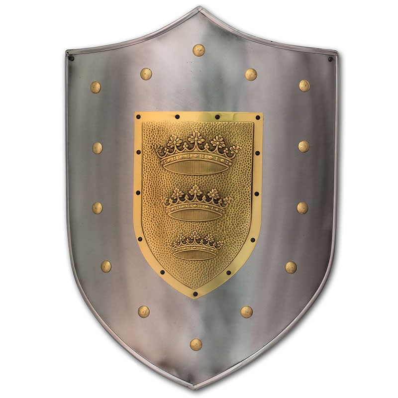 Shield with crown engraving