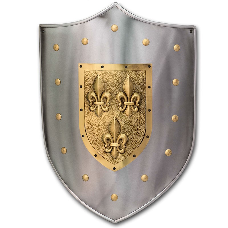 Fleur de lis metal shield