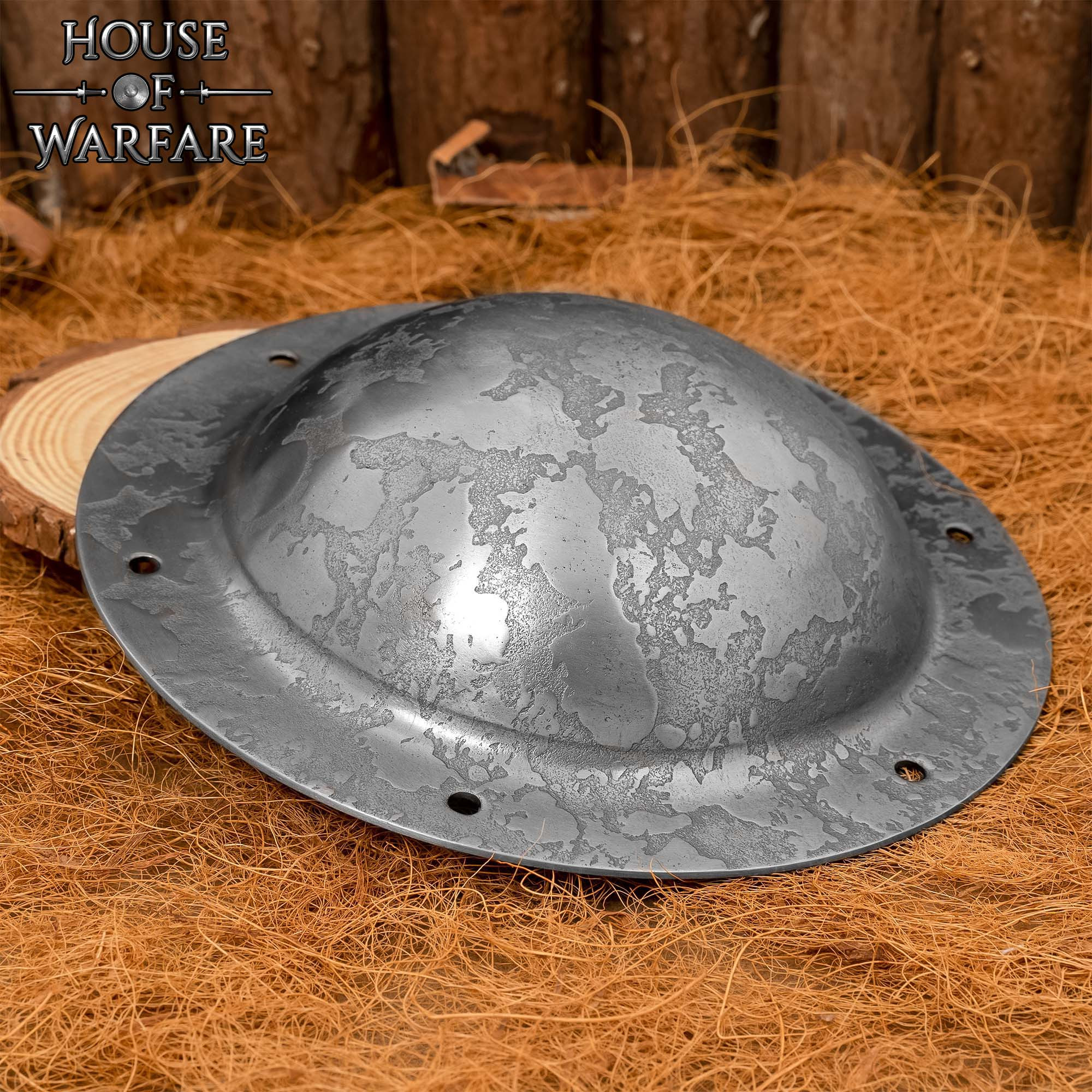 Handcrafted Round Umbo in Forged Steel for Medieval Shields