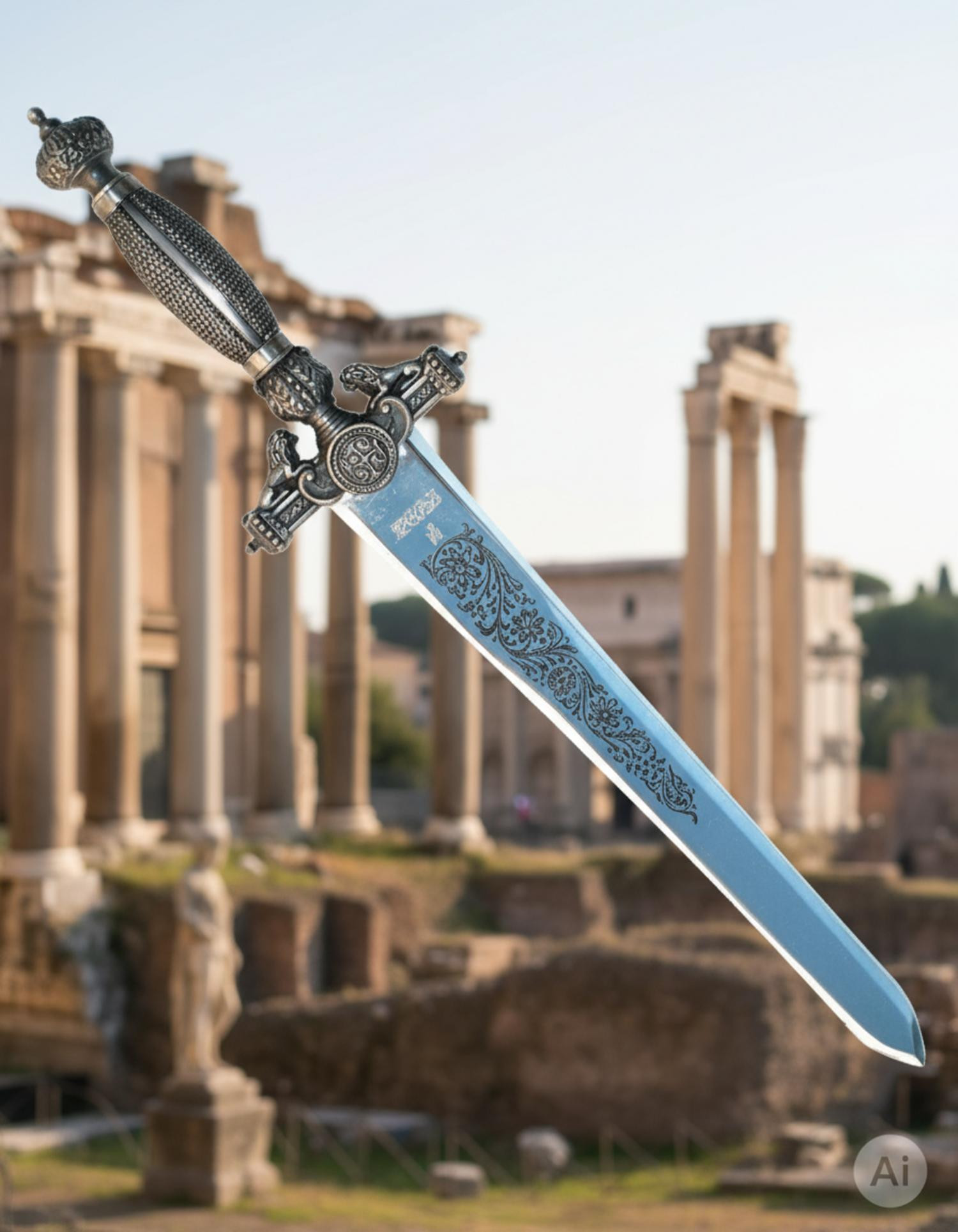 roman dagger lions