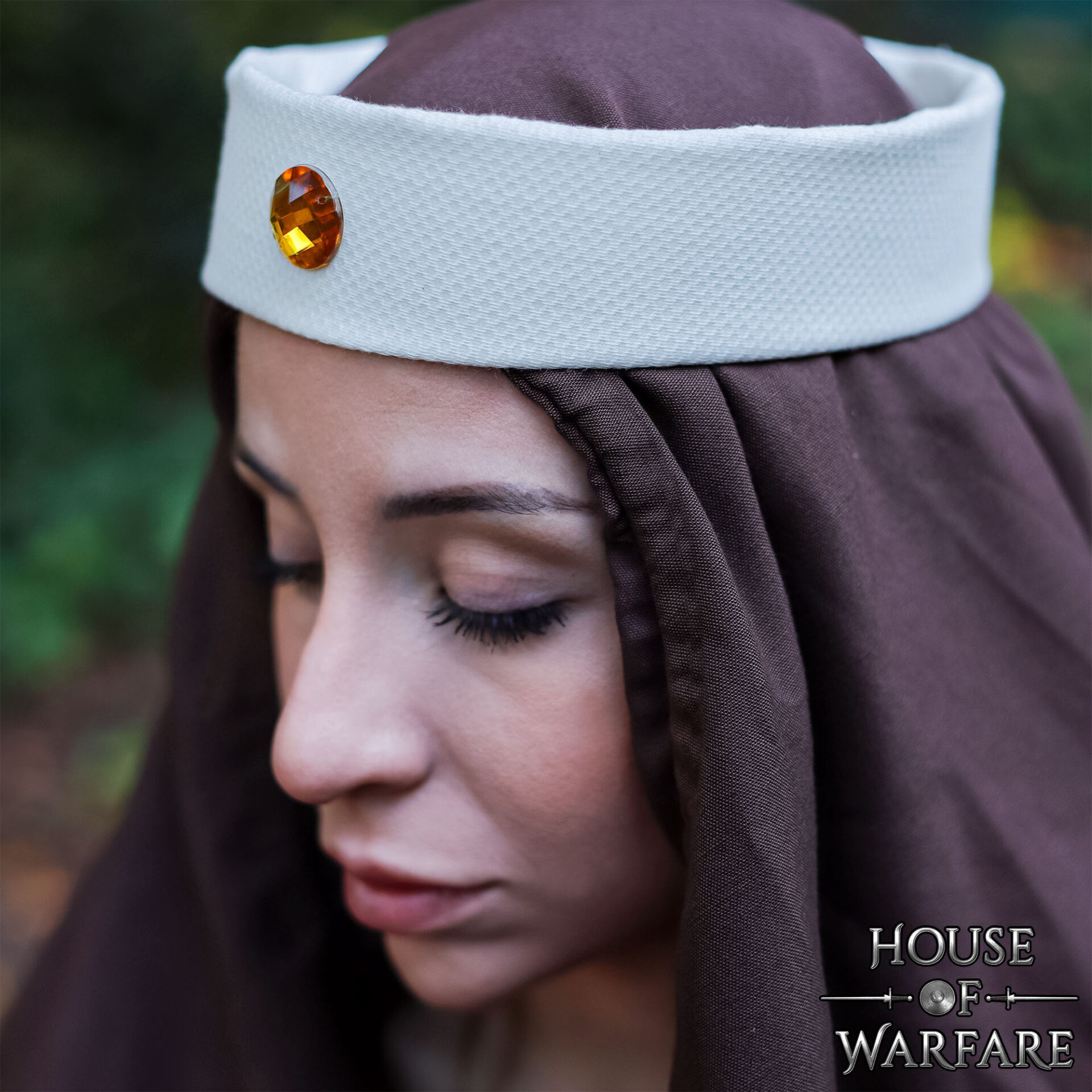 Medieval Headband, Garland or Roll Style in White