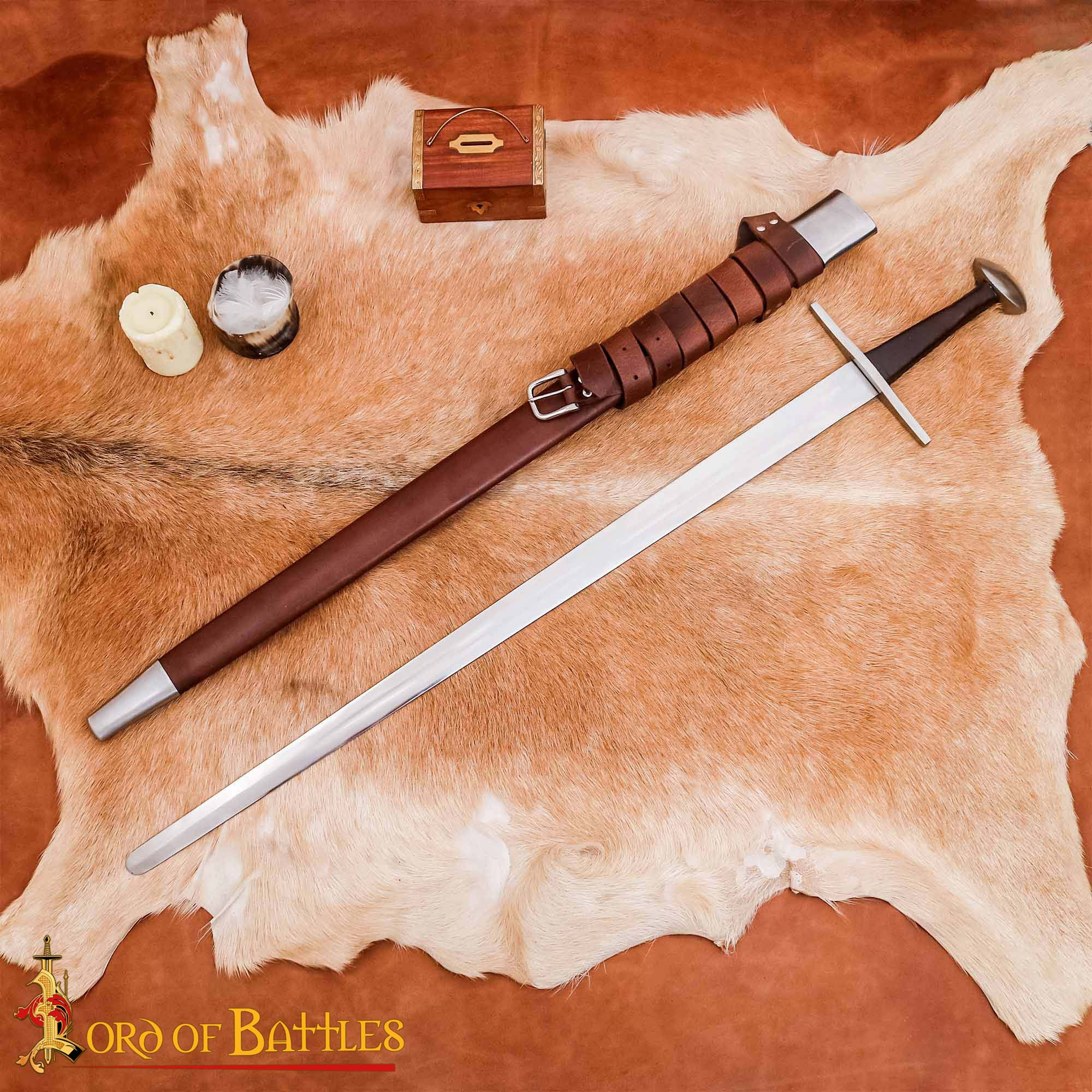 Norman Sword Type XI Tempered Steel with Sheath