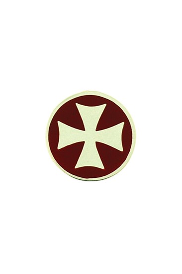 Silver Templar Cross brooch