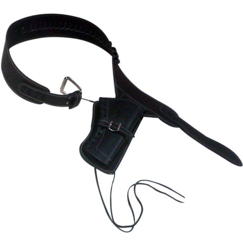 Leather bandolier for revolver