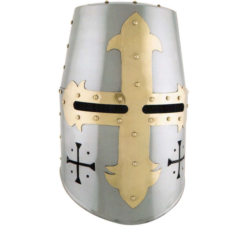 Templar helmet with front and side cross