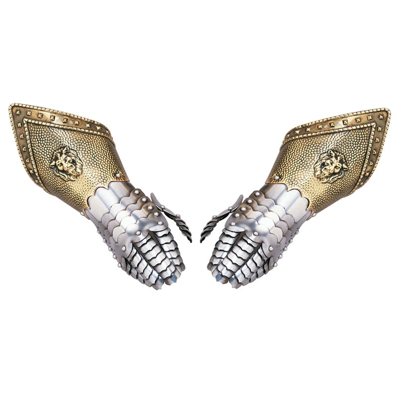 Pair of chiselled gauntlets (NON-functional)
