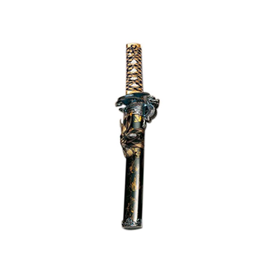 tanto dragon black-gold scabbard