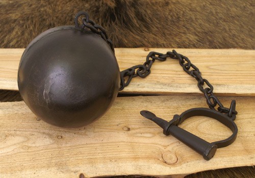 Ball and chain shackle