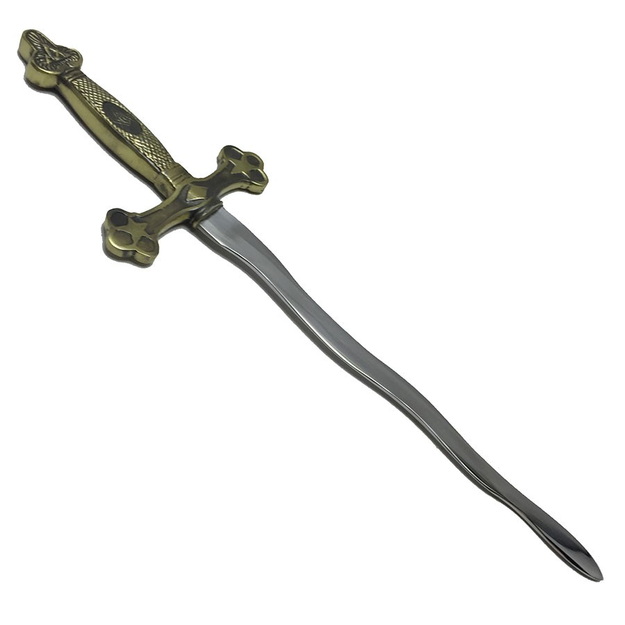Flaming masonic letter opener