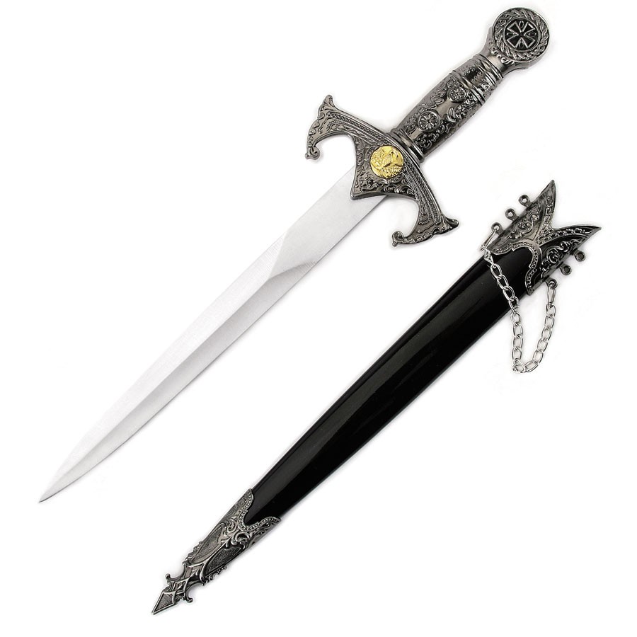 Templar dagger with scabbard