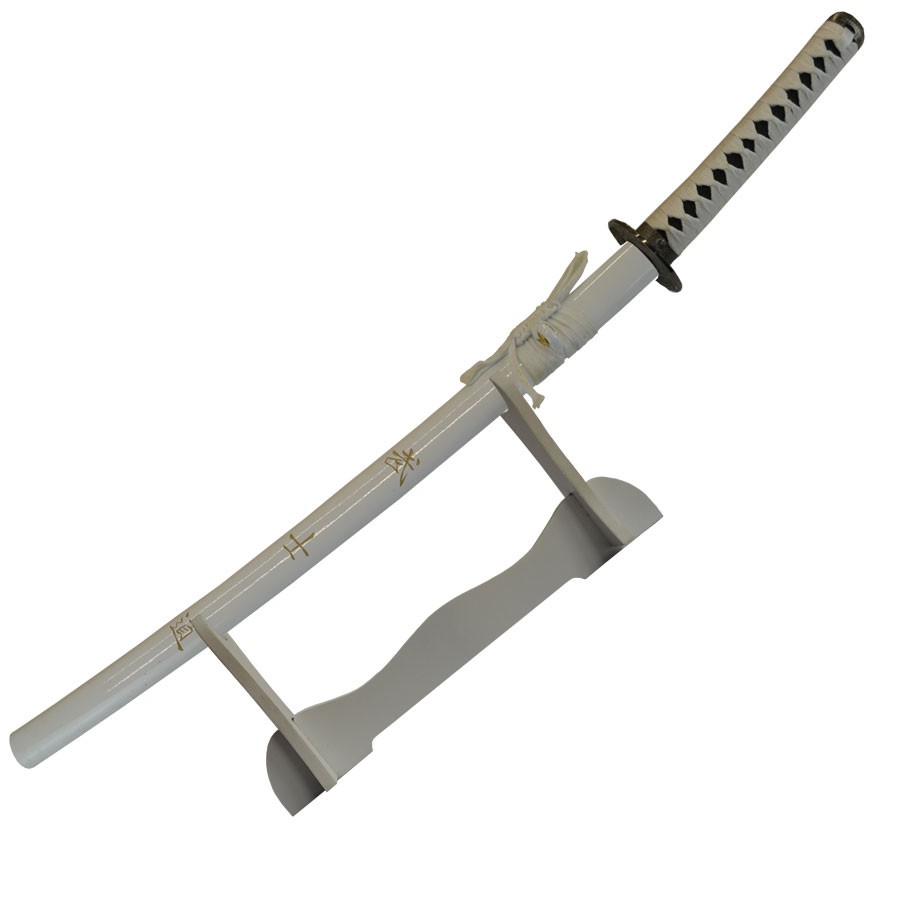 white Wakizashi with bracket 77 cms.