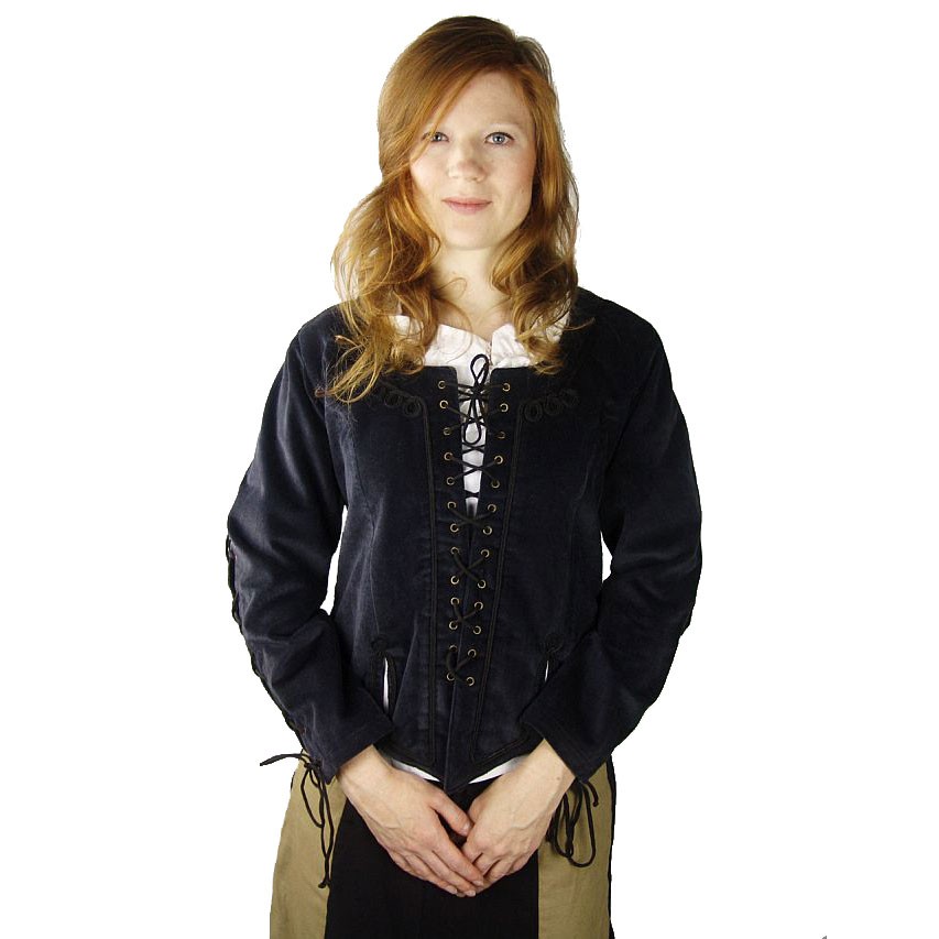 Medieval velvet laced bodice