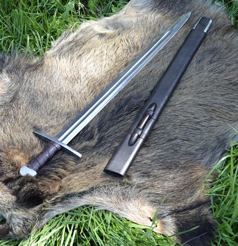 Norman sword with scabbard