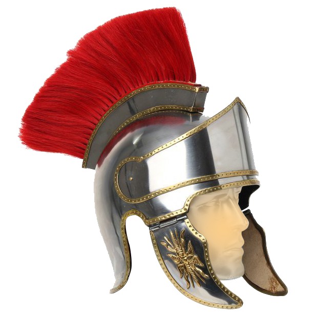 Roman helmet with plume