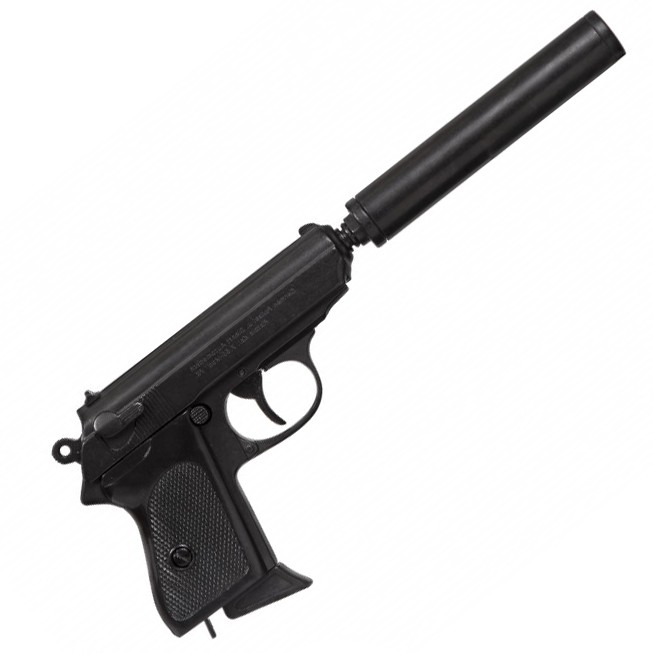 German James Bond 007 pistol with silencer