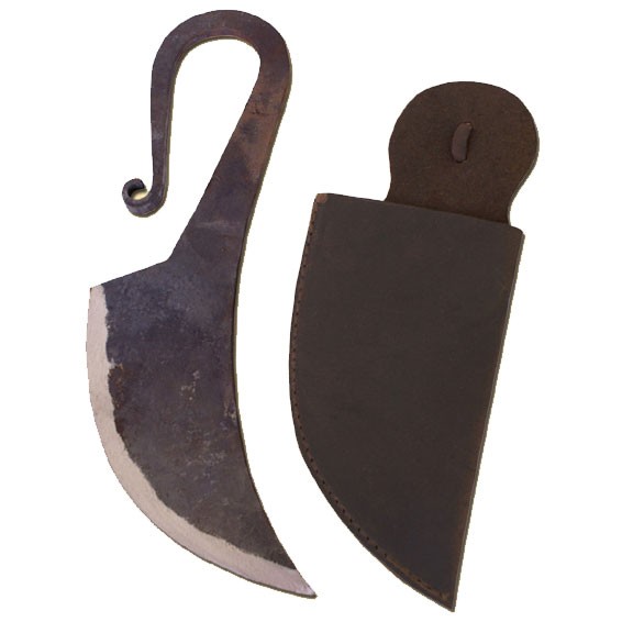 Hand forged medieval knife