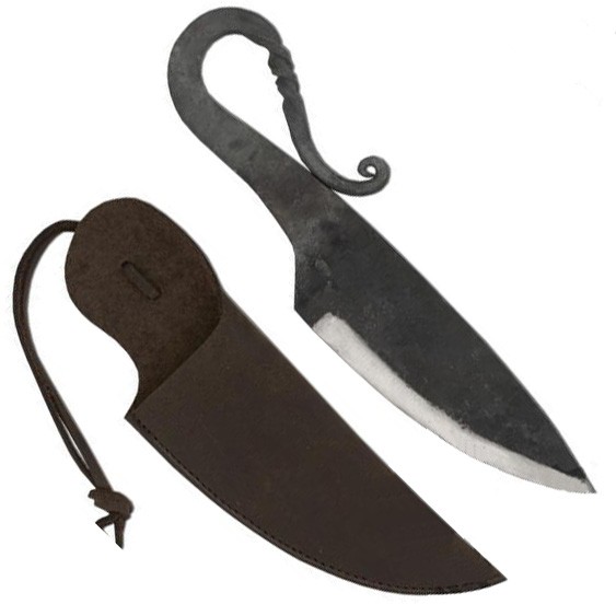 Medieval knife with chamois sheath