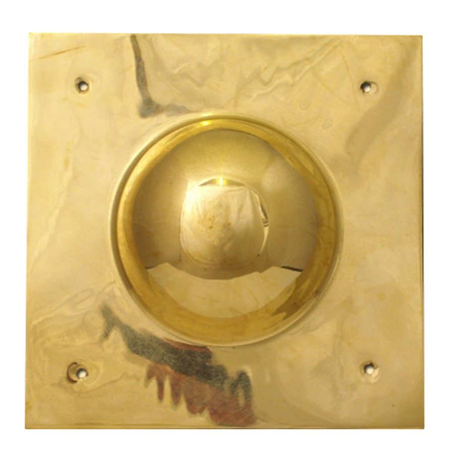Square umbo in brass