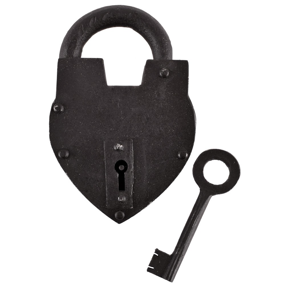 medieval heart padlock