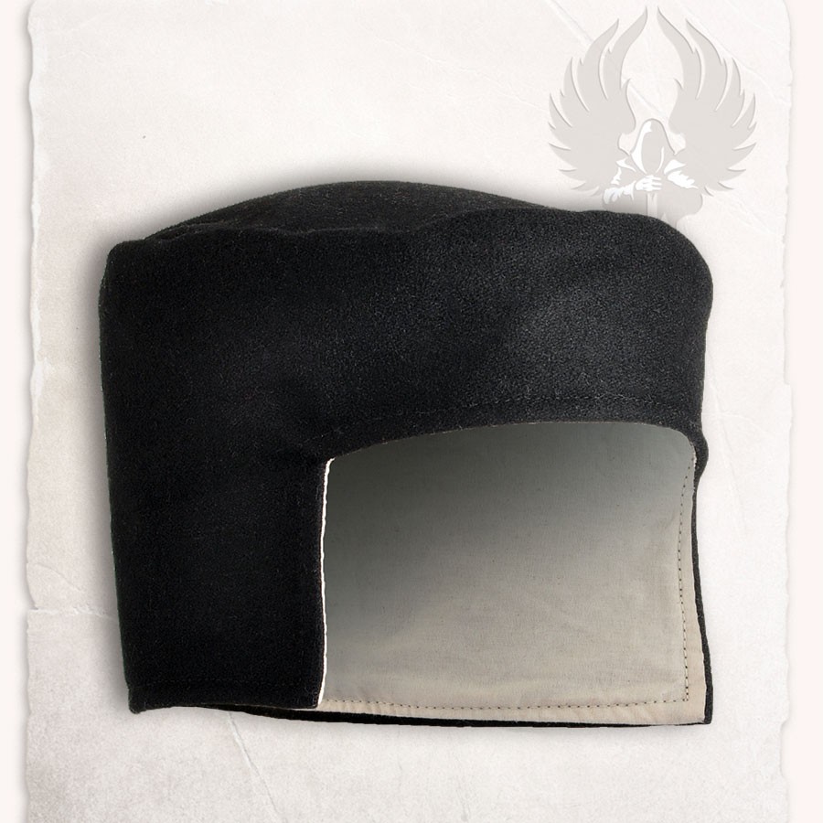 medieval hat black cap