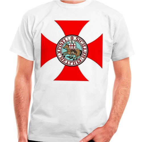 Templar Cross T-shirt with Knights Templar