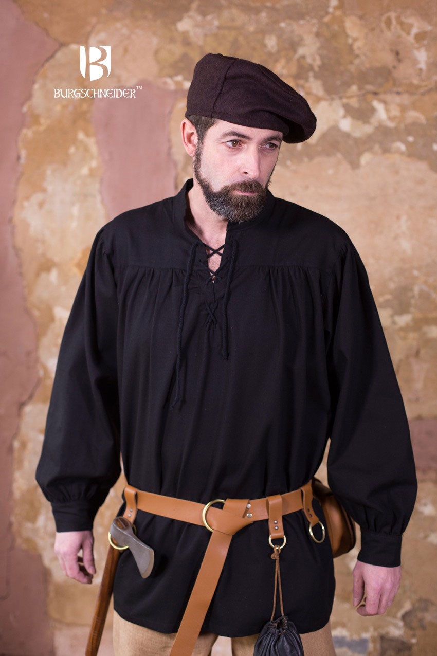 Medieval shirt Störtebecker ties, black