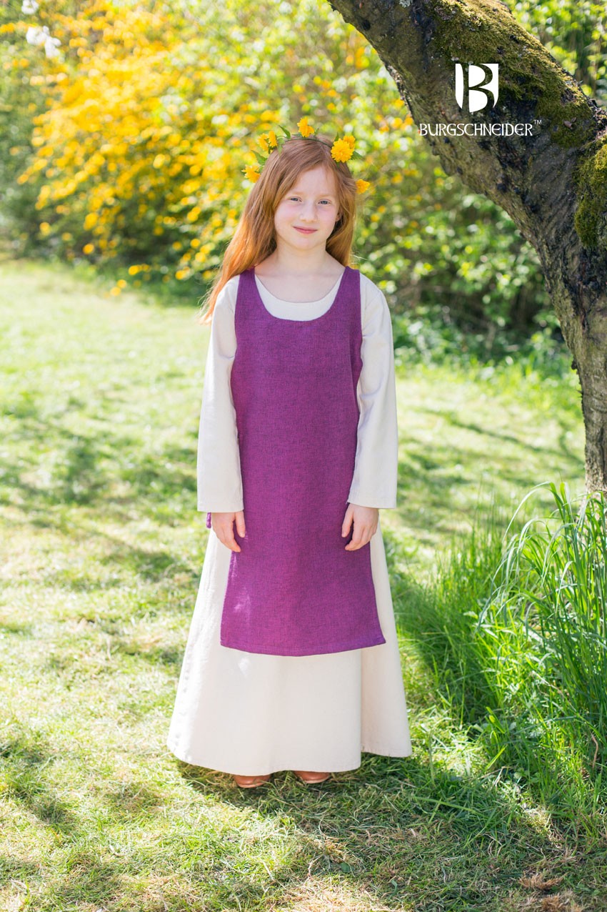 Ylva Viking surcoat for girls, lilac