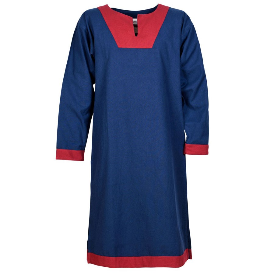Vallentin long medieval tunic, blue