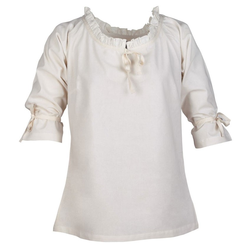 Medieval blouse woman Birga, white