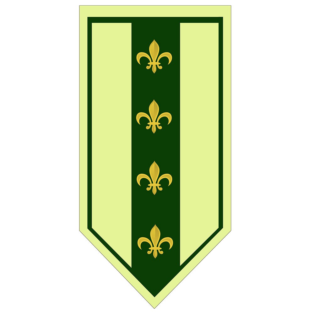 Medieval Green Fleur de Lis Banner