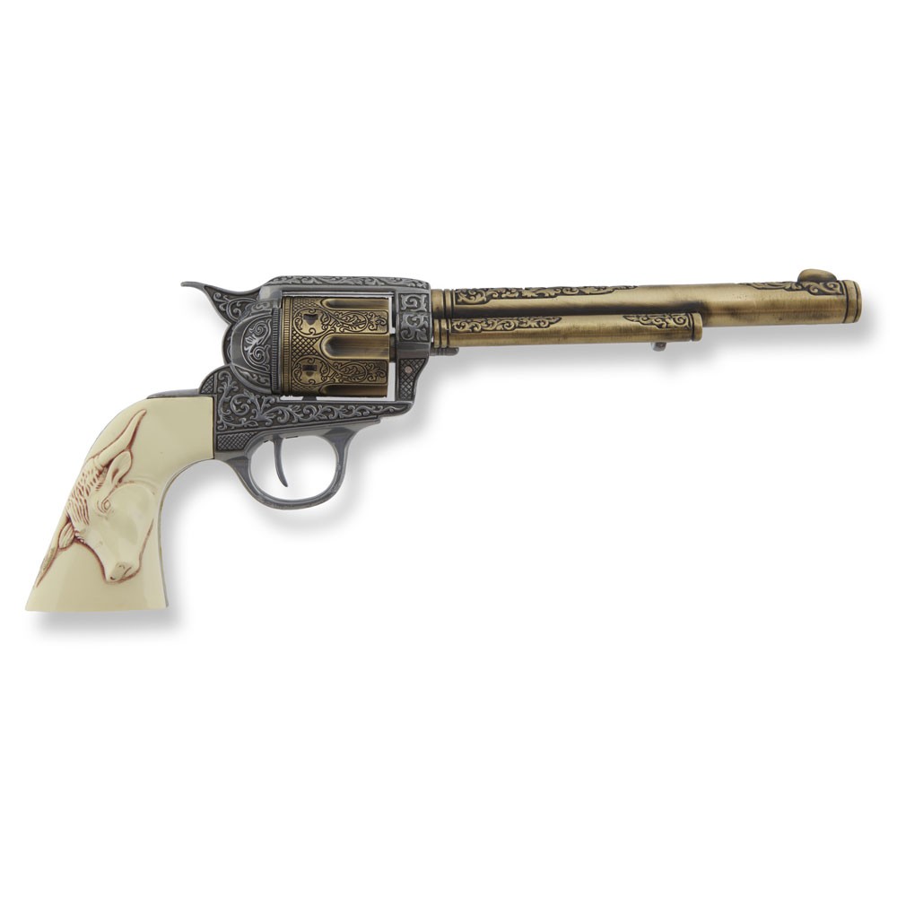 Colt 45 PeaceMaker revolver long buffalo grip, 27 cms.