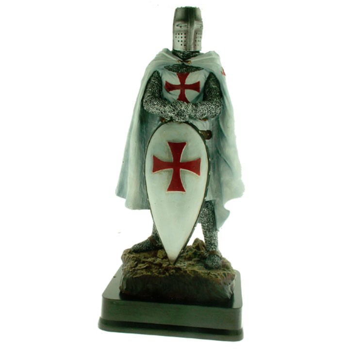 Templar Knight Miniature with Shield, 23 cms.