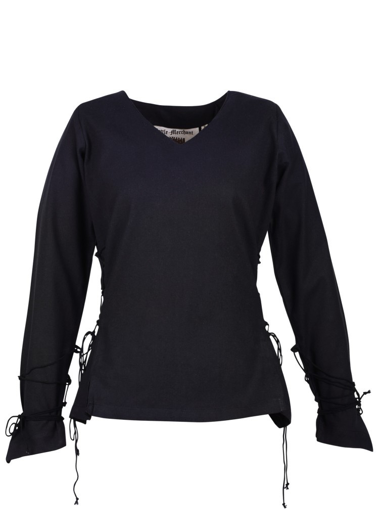 Medieval blouse Aila, black