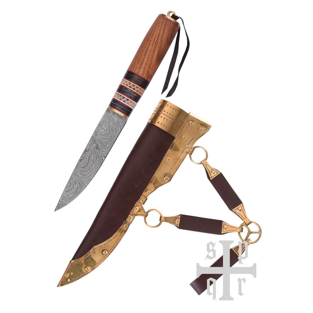 Damascene Viking Knife