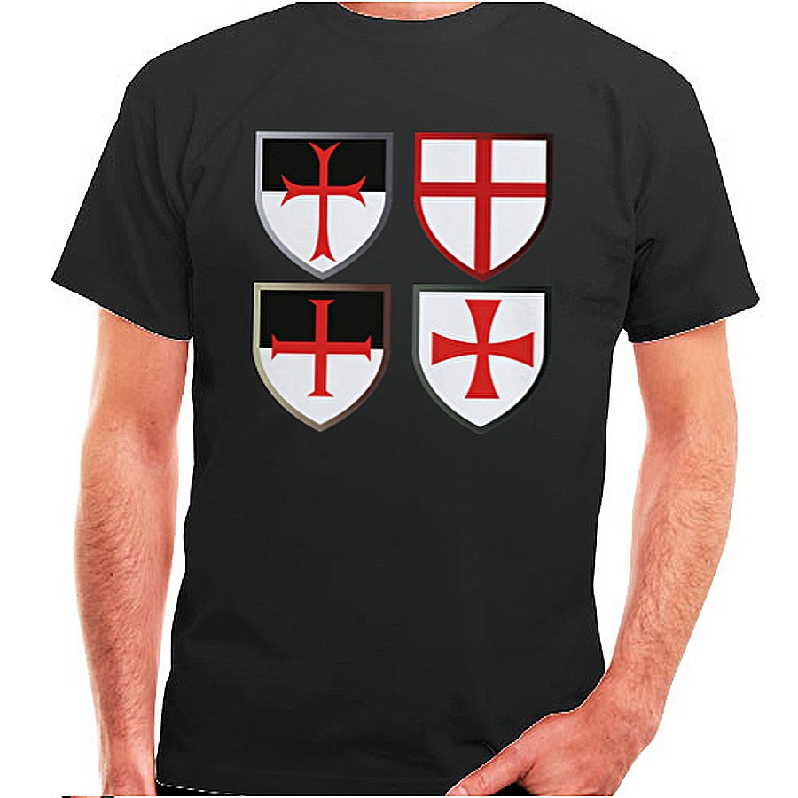Black Templar Crosses T-shirt, short sleeve