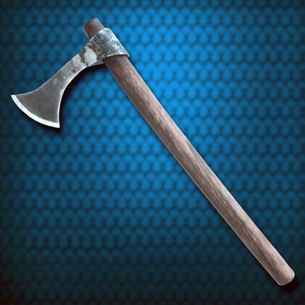 Francisca medieval ax, rustic