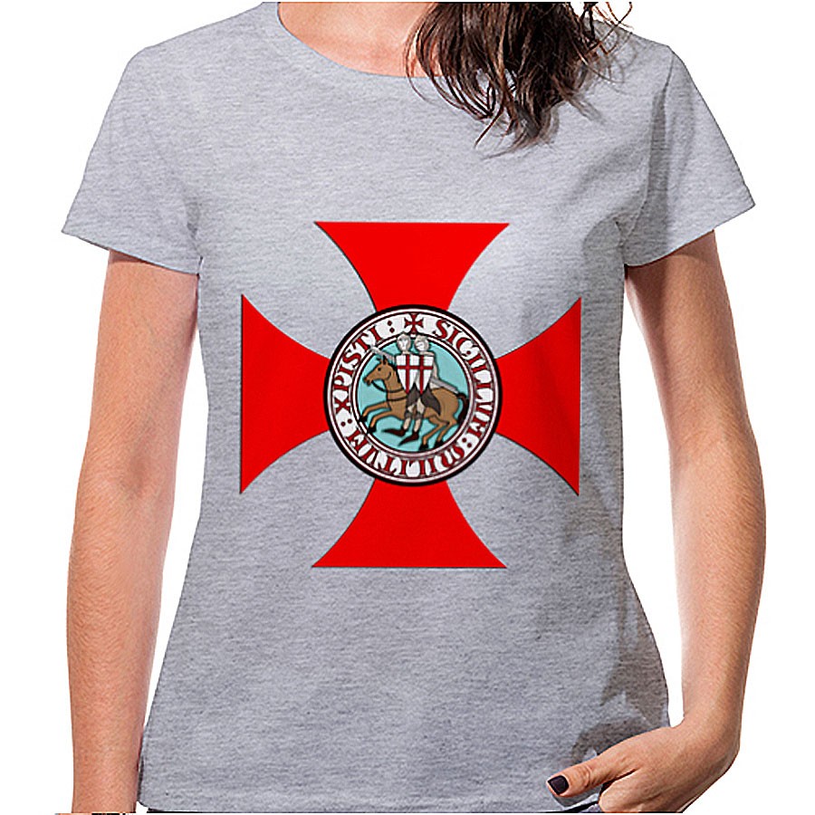 Templar Cross T-shirt Woman short sleeve, various colors