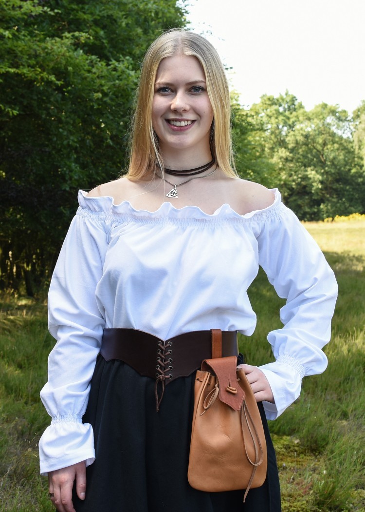 White long-sleeved medieval blouse, Carmen