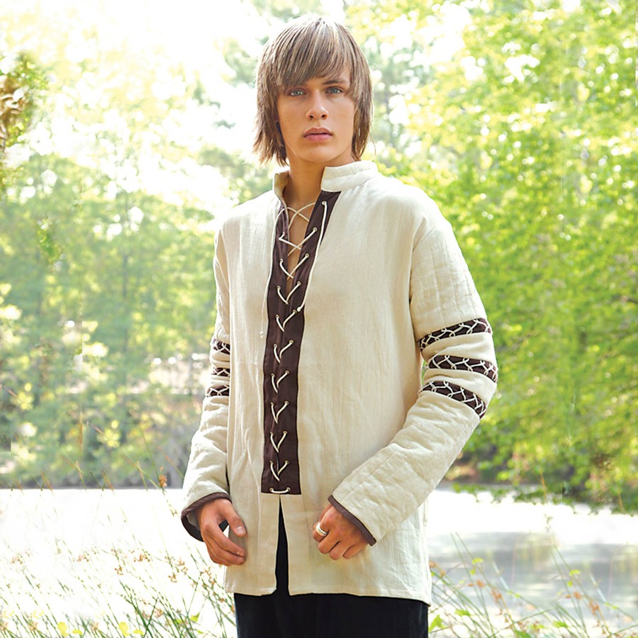 Quilted Nordic shirt, cream color
