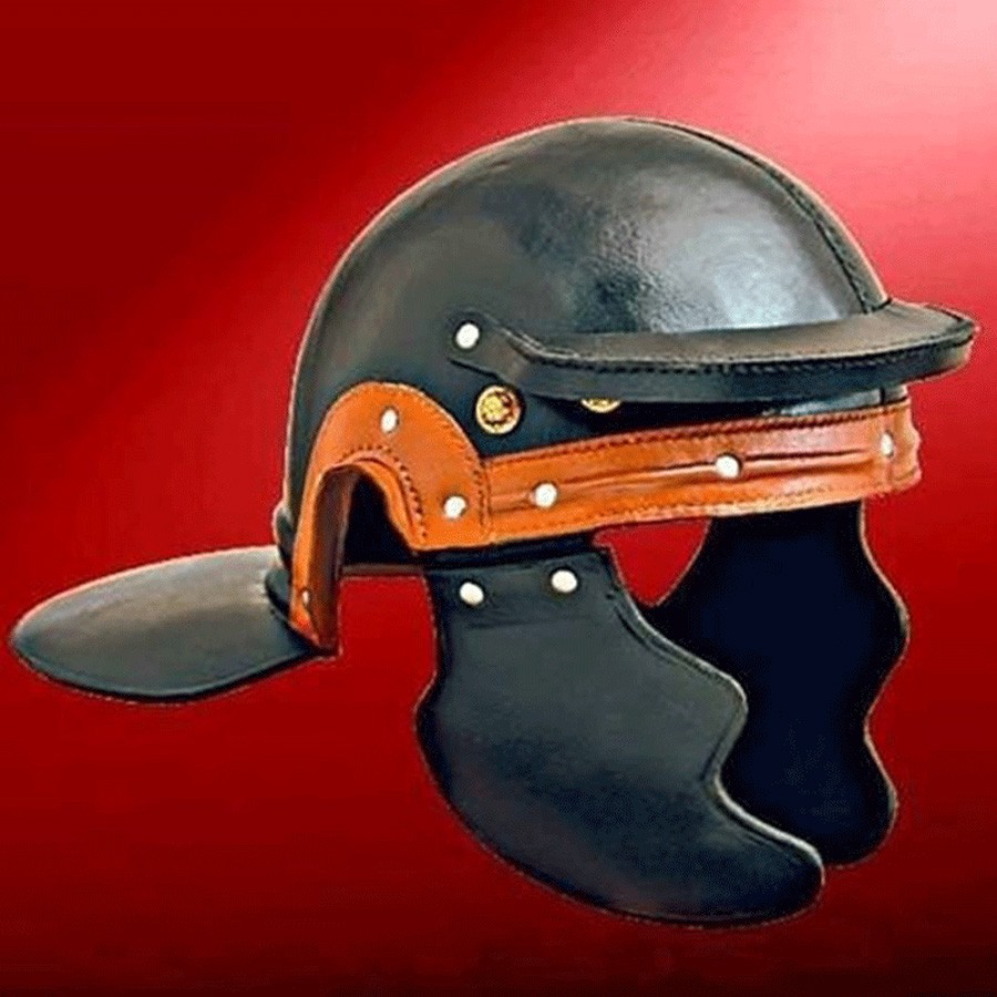 Roman Soldier Leather Helmet