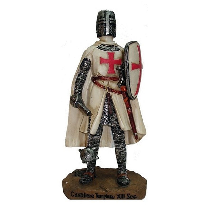 Miniature Knight Templar with mace and shield